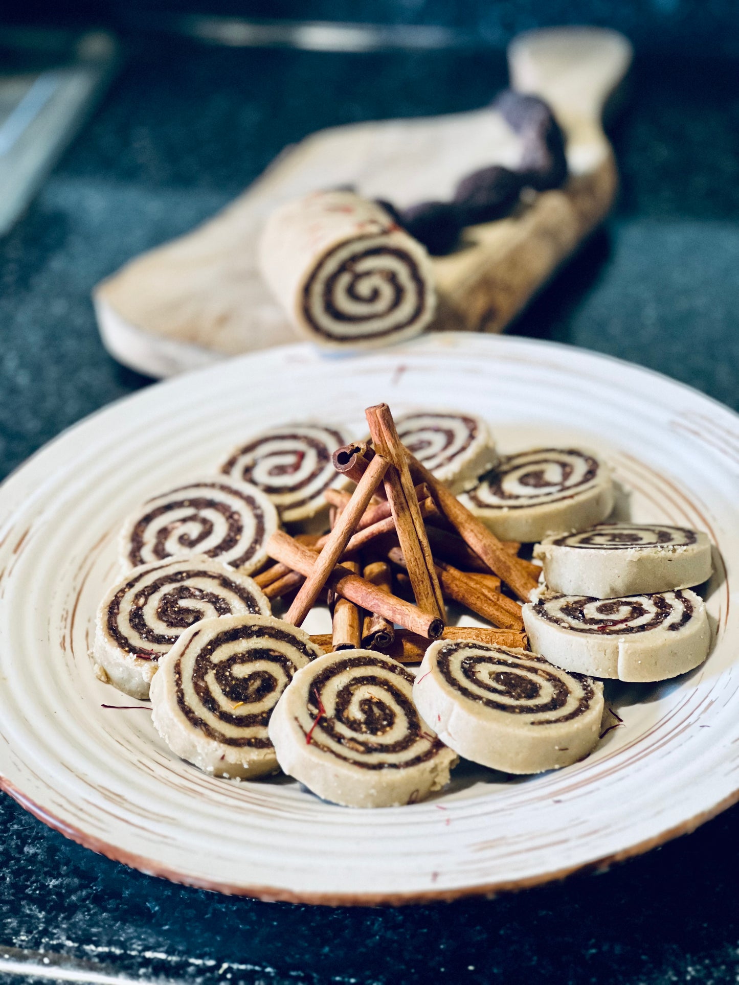 Cinna-Fig Saffron Swirl Rolls