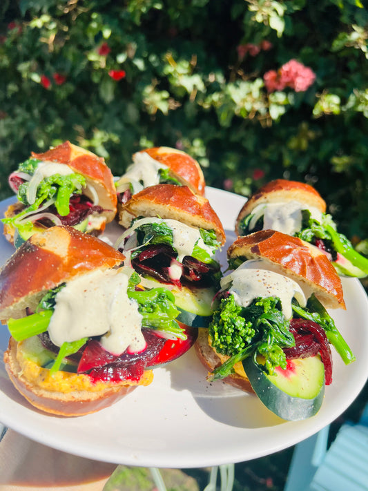 Balsamic Glazed Roasted Beet Sliders